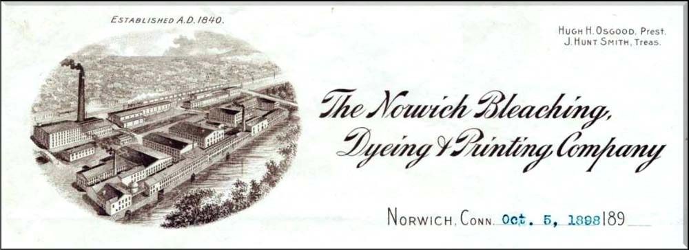 1840_Norwich_Bleachery_Letterhead 1840_Norwich_Bleachery_Letterhead
