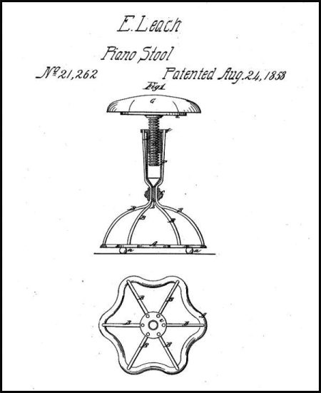 1858 Piano Stool