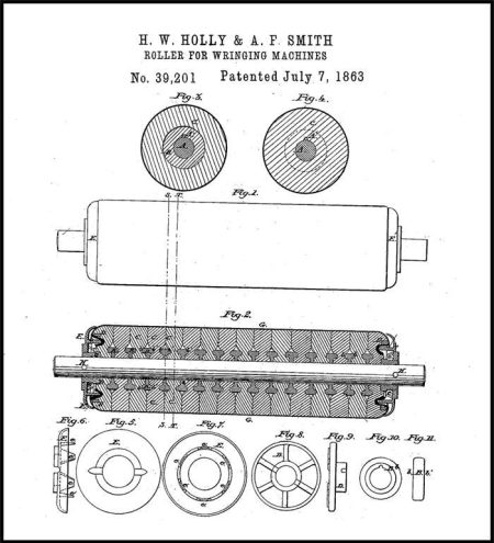 1863 Wringer Roller