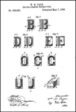 1889 Wood Type Die